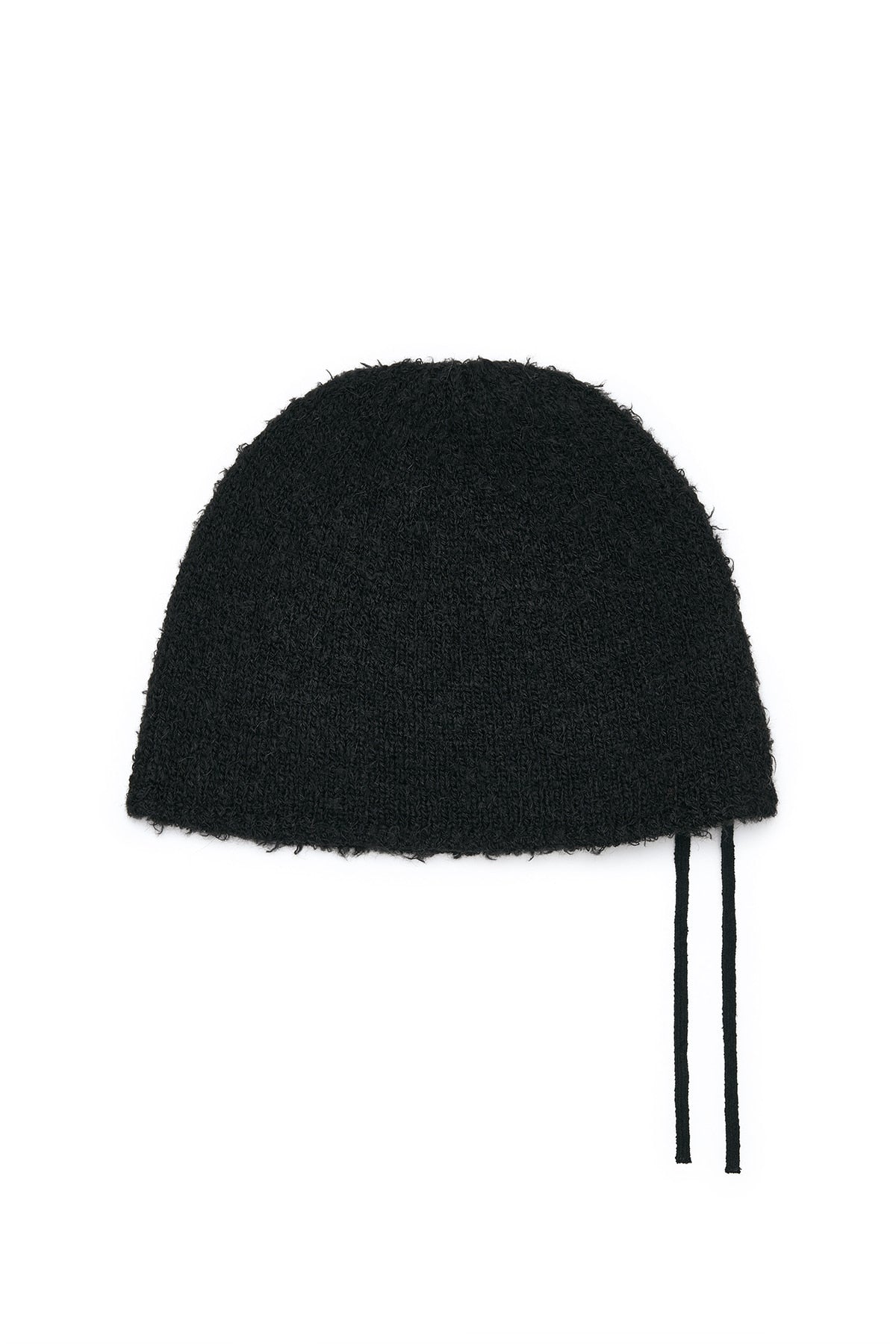 Matin Kim Ribbon Tie Knit Beanie in Black 黑色 細節圖 1