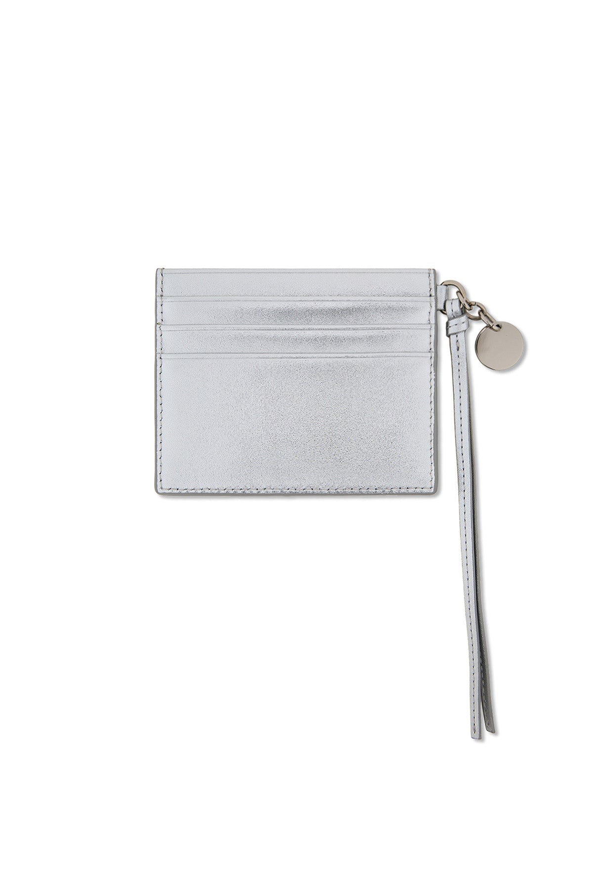 Matin Kim Steel Logo Rivet Card Wallet in Silver 銀色 細節圖 1