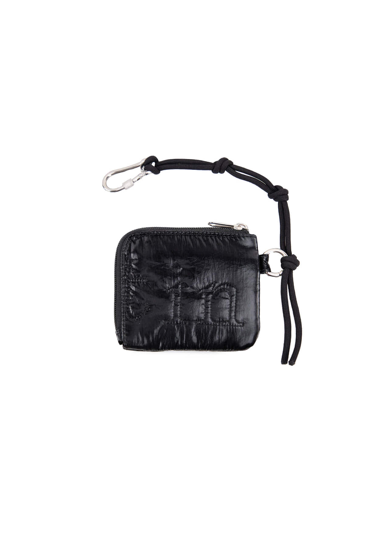 Matin Kim Logo Stitch Sporty Wallet in Black 黑色 細節圖 1