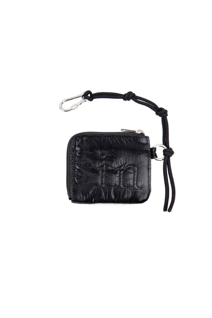 Matin Kim Logo Stitch Sporty Wallet in Black 黑色 細節圖 1