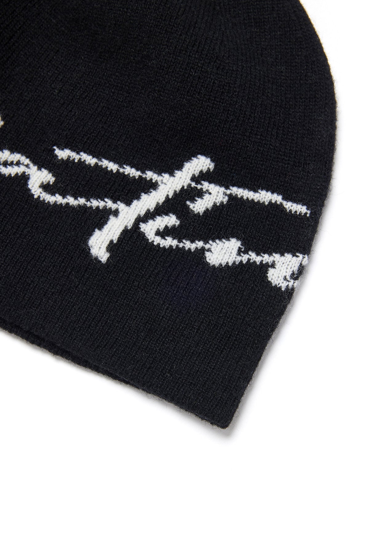 Matin Kim Matin Logo Script Beanie in Black 黑色 細節圖 3