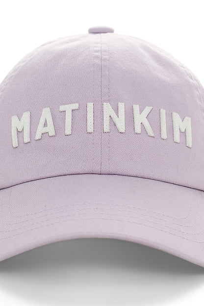 Matin Kim Applique Felt Logo Ball Cap in Lilac 紫藍色 細節圖 3
