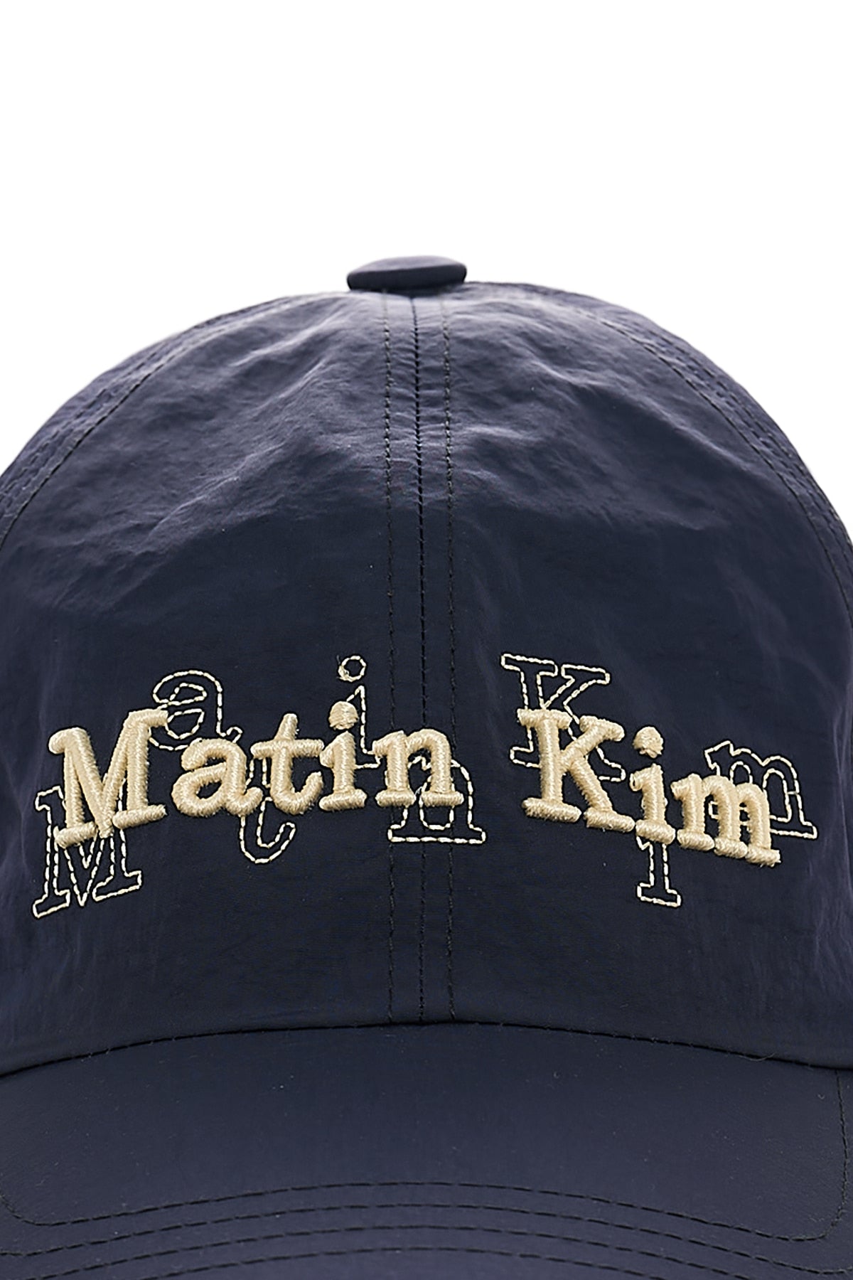Matin Kim Overlay Logo Ball Cap in Navy 海軍藍 細節圖 3