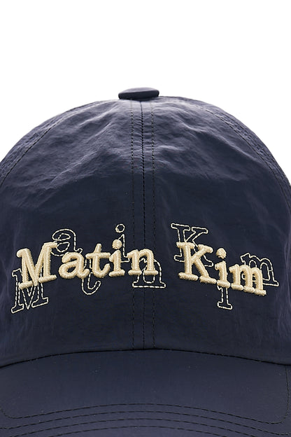 Matin Kim Overlay Logo Ball Cap in Navy 海軍藍 細節圖 3