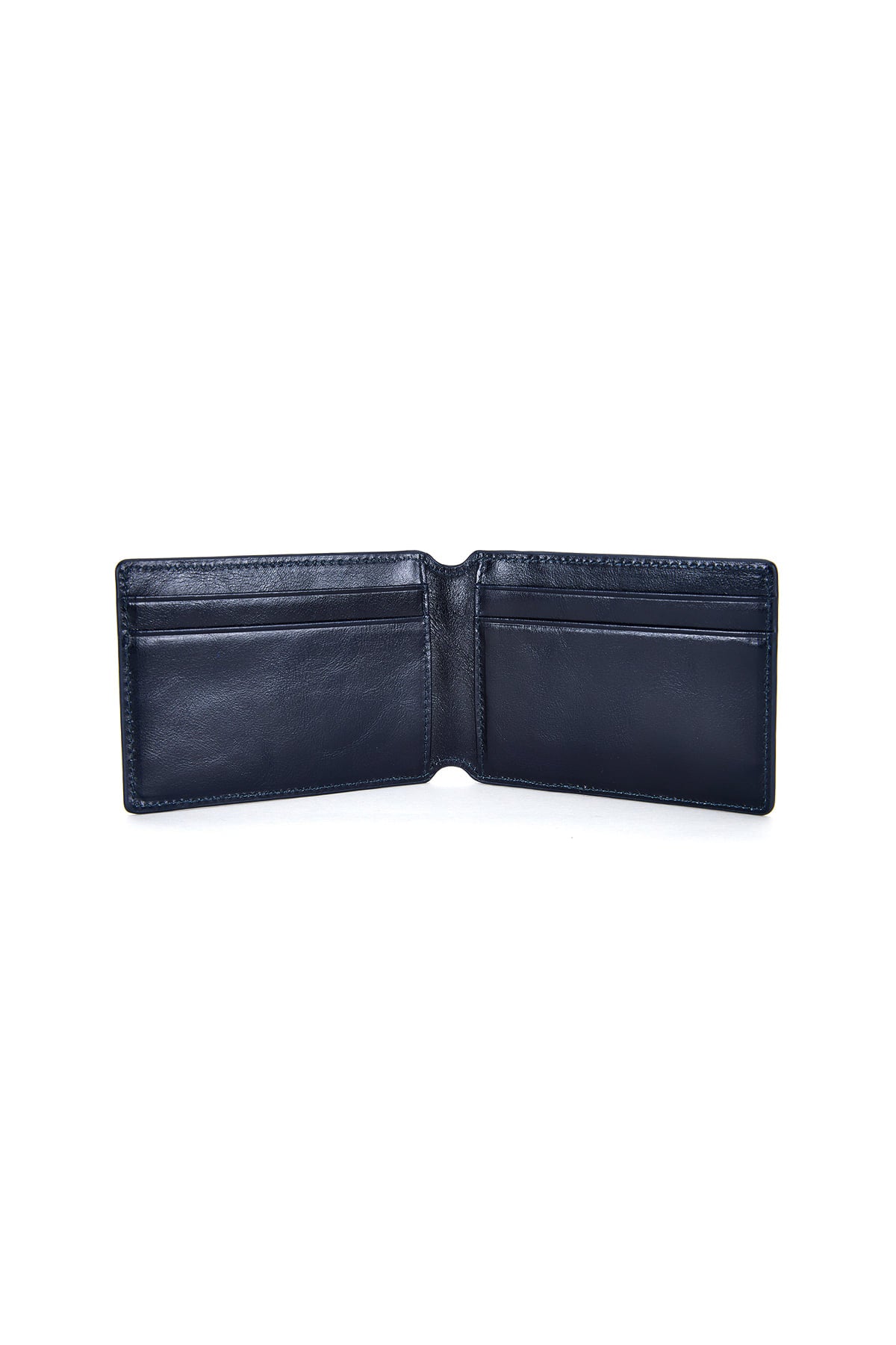 Matin Kim Embossed Logo Business Wallet in Navy 海軍藍 細節圖 2