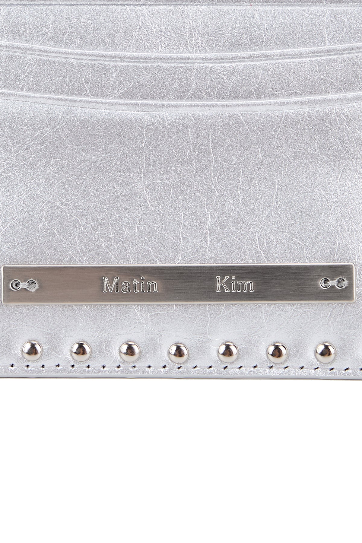Matin Kim Western Stud Card Wallet in Silver 銀色 細節圖 3
