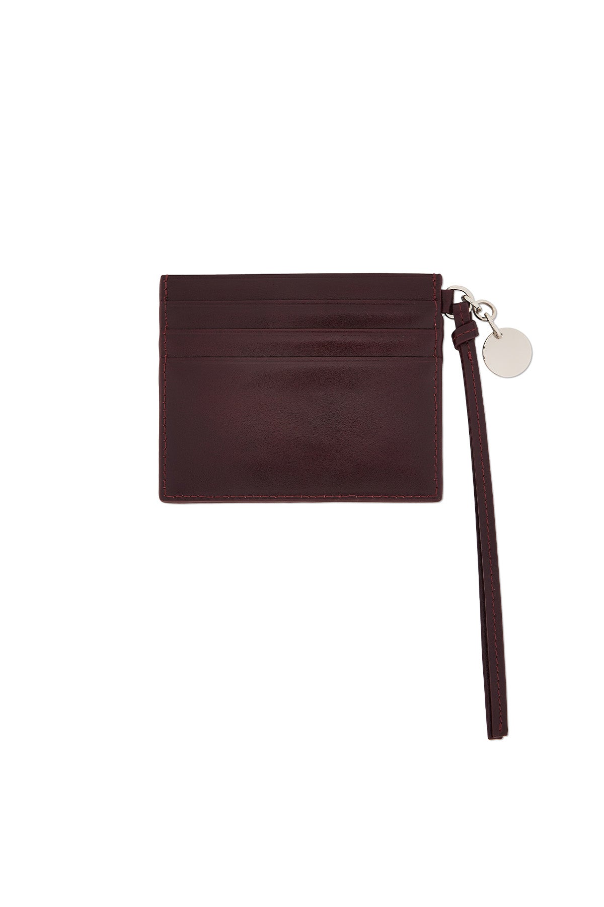 Matin Kim Steel Logo Rivet Card Wallet in Wine 酒紅色 細節圖 1