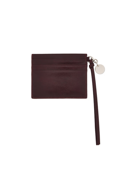 Matin Kim Steel Logo Rivet Card Wallet in Wine 酒紅色 細節圖 1