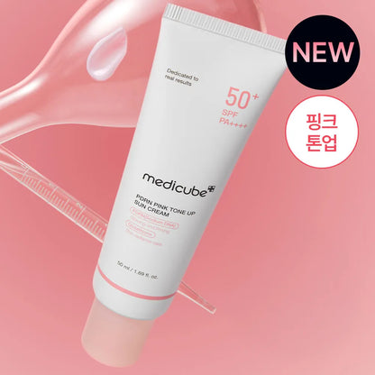 [PDRN修護＋提亮防曬] Medicube PDRN Pink Tone-Up Sun Cream 粉紅提亮防曬 50ml 韓國代購 香港