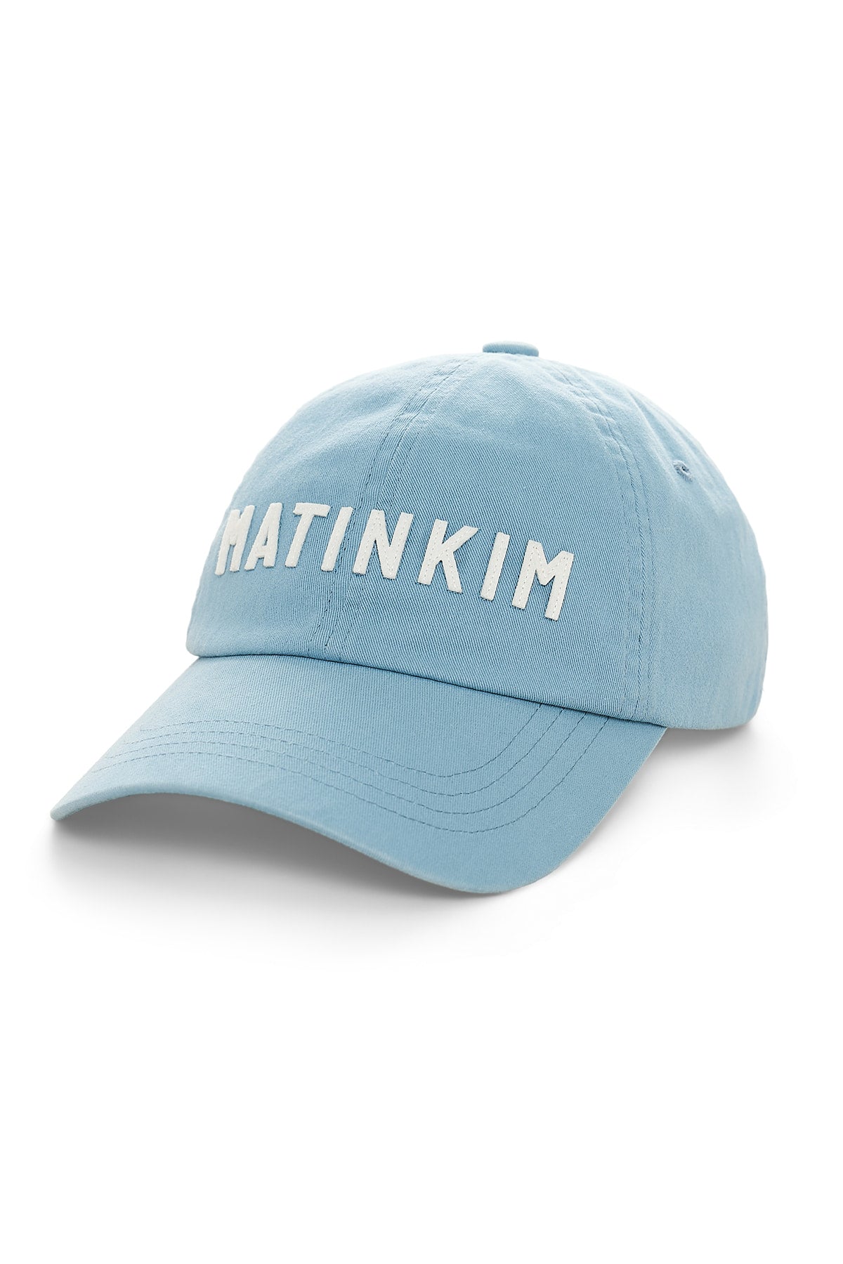 Matin Kim Applique Felt Logo Ball Cap in Light Blue 淺藍色 細節圖 1