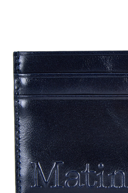 Matin Kim Embossed Logo Card Wallet in Navy 海軍藍 細節圖 2