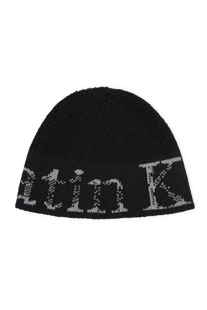 Matin Kim Cracked Logo Light Bucket Beanie in Black 黑色 細節圖 1