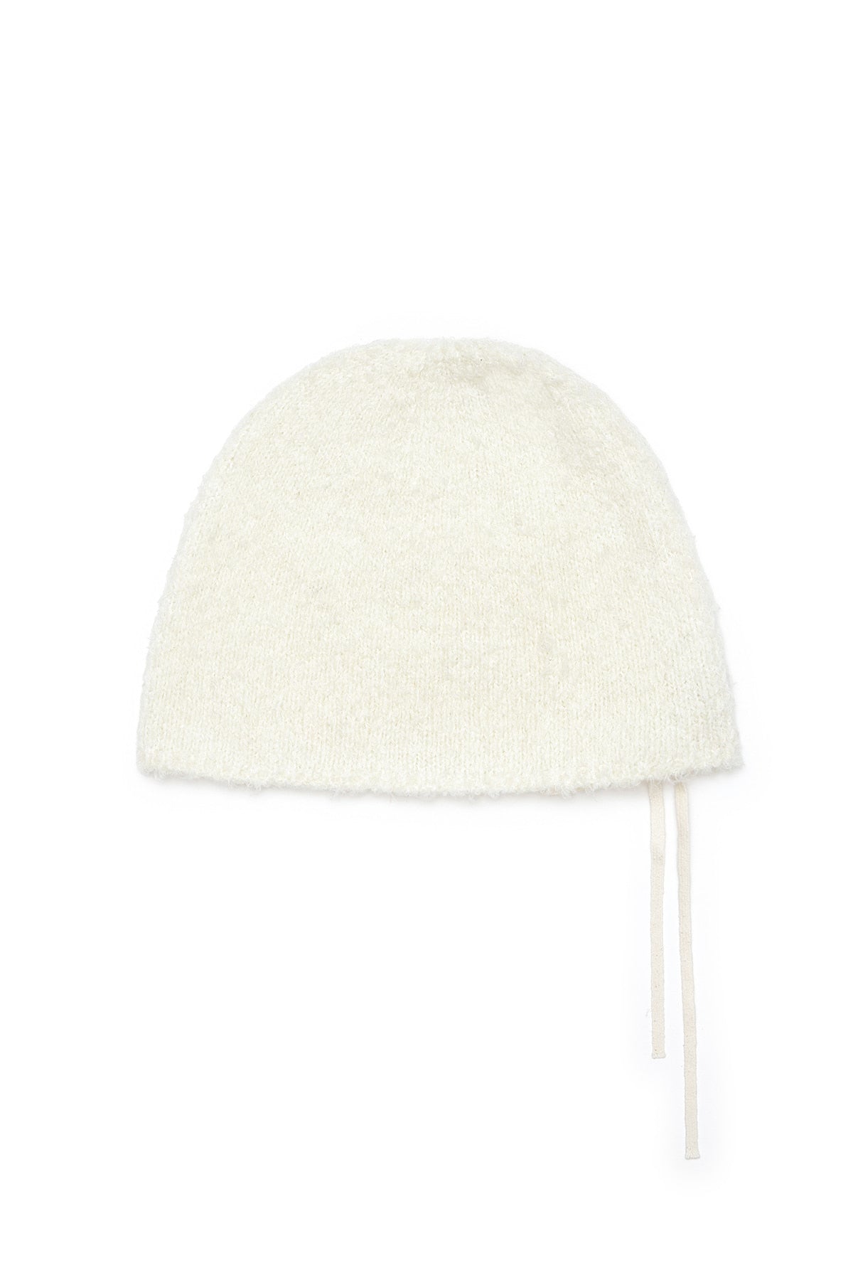 Matin Kim Ribbon Tie Knit Beanie in Ivory 象牙白 細節圖 1