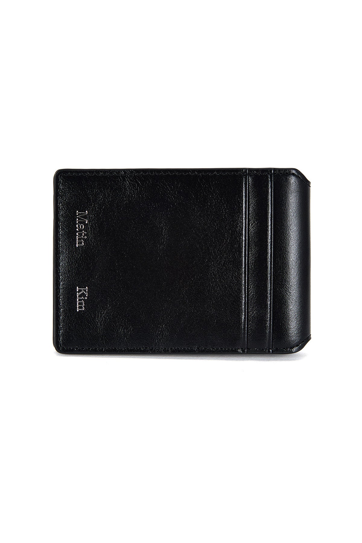 Matin Kim Embossed Logo Business Wallet in Black 黑色 細節圖 1