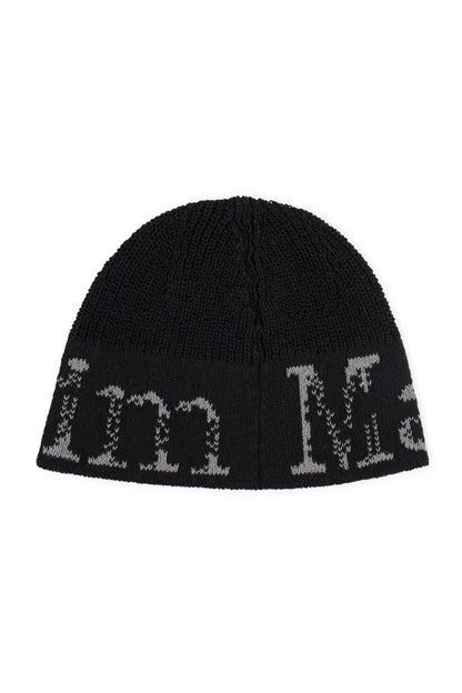 Matin Kim Cracked Logo Light Bucket Beanie in Black 黑色 細節圖 2