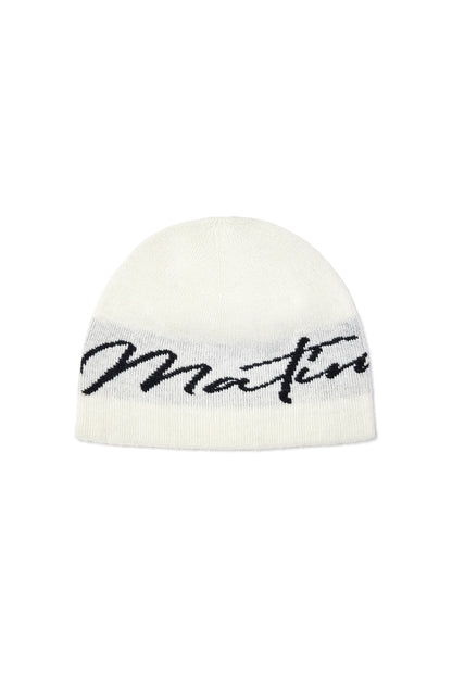 Matin Kim Matin Logo Script Beanie in Ivory 象牙白 冷帽 韓國代購 香港