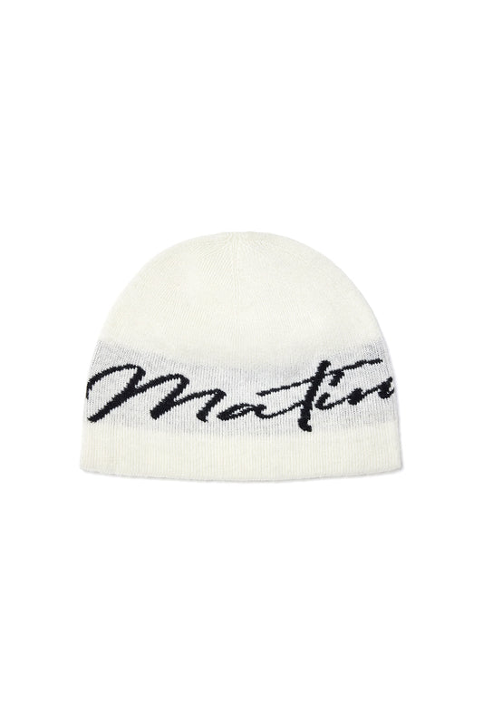 Matin Kim Matin Logo Script Beanie in Ivory 象牙白 冷帽 韓國代購 香港