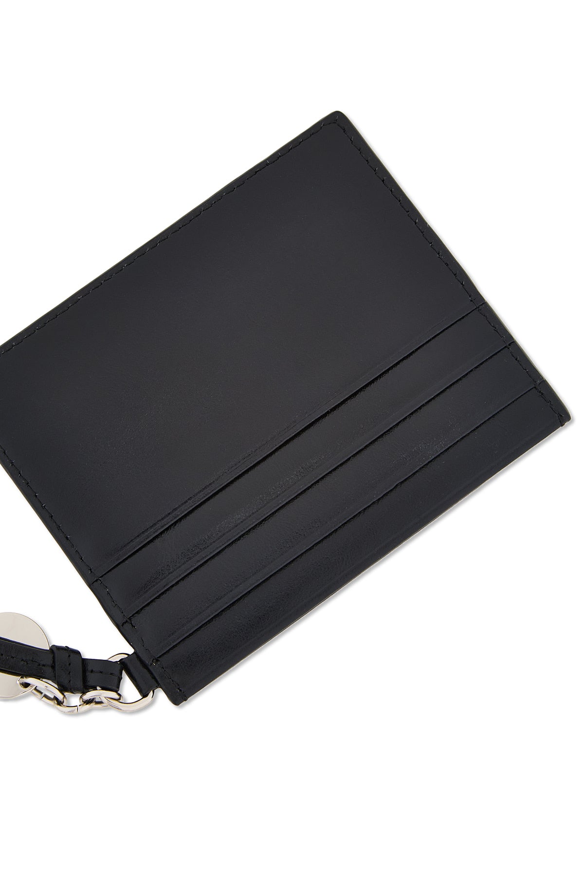 Matin Kim Steel Logo Rivet Card Wallet in Black 黑色 細節圖 3