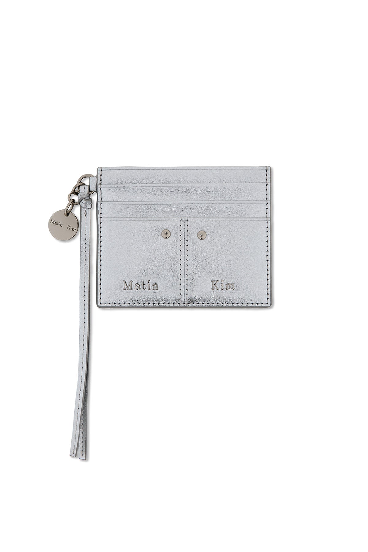 Matin Kim Steel Logo Rivet Card Wallet in Silver 銀色 卡片銀包 韓國代購 香港
