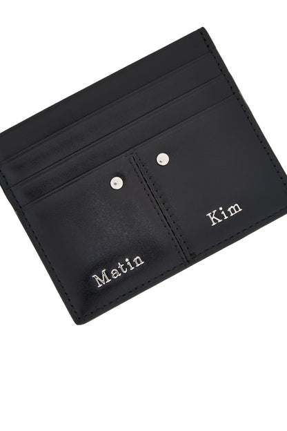 Matin Kim Steel Logo Rivet Card Wallet in Black 黑色 細節圖 2