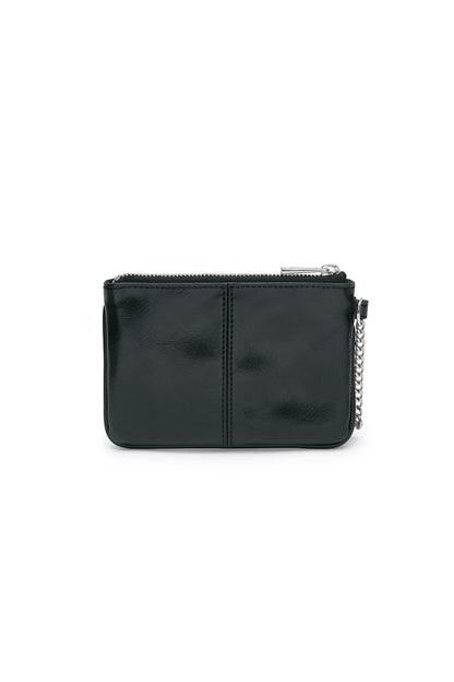 Matin Kim Rivet Point Mini Coin Wallet in Black 黑色 細節圖 1