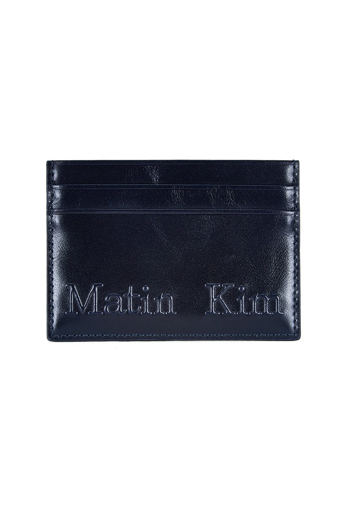 Matin Kim Embossed Logo Card Wallet in Navy 海軍藍 卡片銀包 韓國代購 香港
