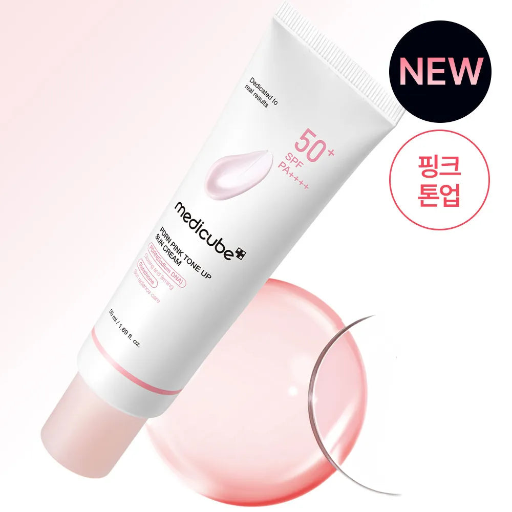 [PDRN修護＋提亮防曬] Medicube PDRN Pink Tone-Up Sun Cream 粉紅提亮防曬 50ml 細節圖 2