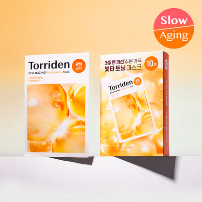 [去暗沉提亮] Torriden Cellmazing Vita C Brightening Mask 維他命C亮白面膜 10片 香港代購
