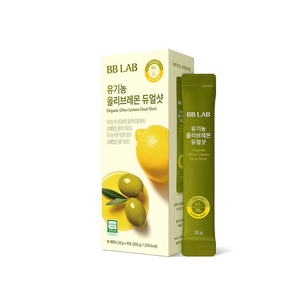 [韓星張員瑛·15年堅持推介] BBLAB Organic Olive Lemon Dual Shot 有機橄欖油美顏雙層飲 10瓶 韓國代購 香港