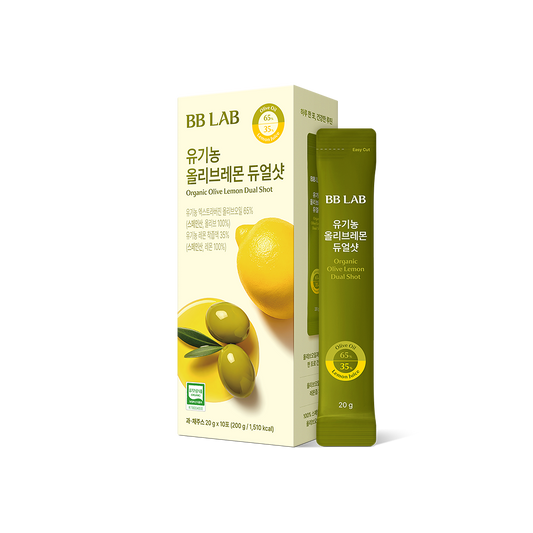 [韓星張員瑛·15年堅持推介] BBLAB Organic Olive Lemon Dual Shot 有機橄欖油美顏雙層飲 10瓶 韓國代購 香港