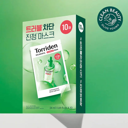 [泛紅敏感急救] Torriden Balanceful Cica Mask 積雪草保濕鎮靜面膜 10片 細節圖 1
