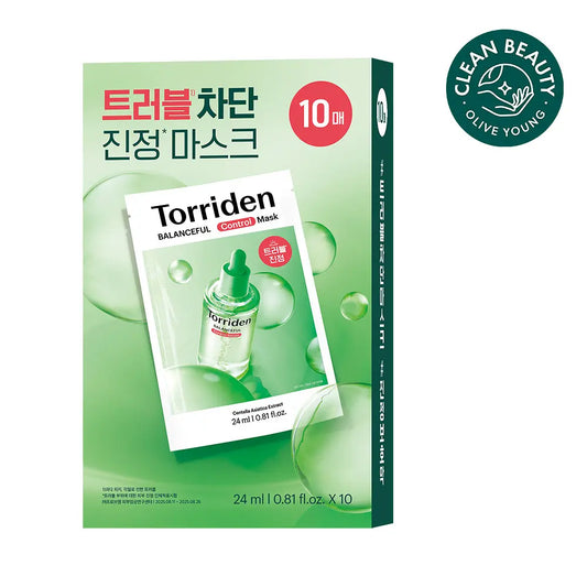 [泛紅敏感急救] Torriden Balanceful Cica Mask 積雪草保濕鎮靜面膜 10片 香港代購