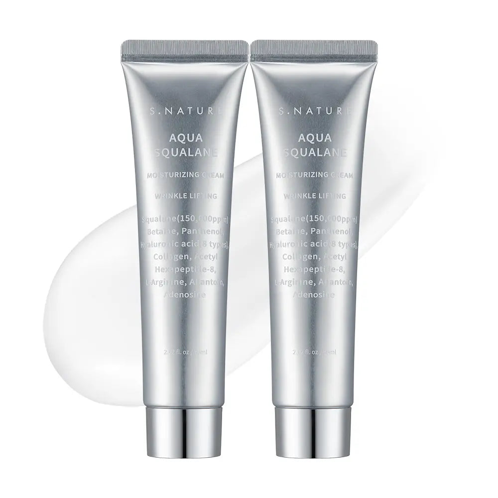 [全日深層鎖水] S.Nature Aqua Squalane Moisturizing Cream 角鯊烷面霜 60ml×2 細節圖 1