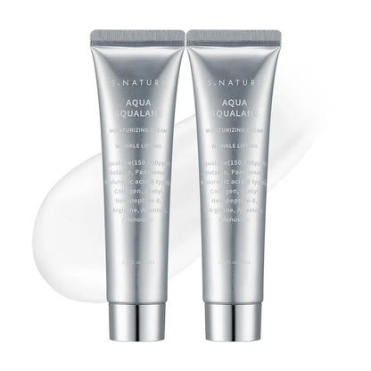 [全日深層鎖水] S.Nature Aqua Squalane Moisturizing Cream 角鯊烷面霜 60ml×2 細節圖 1