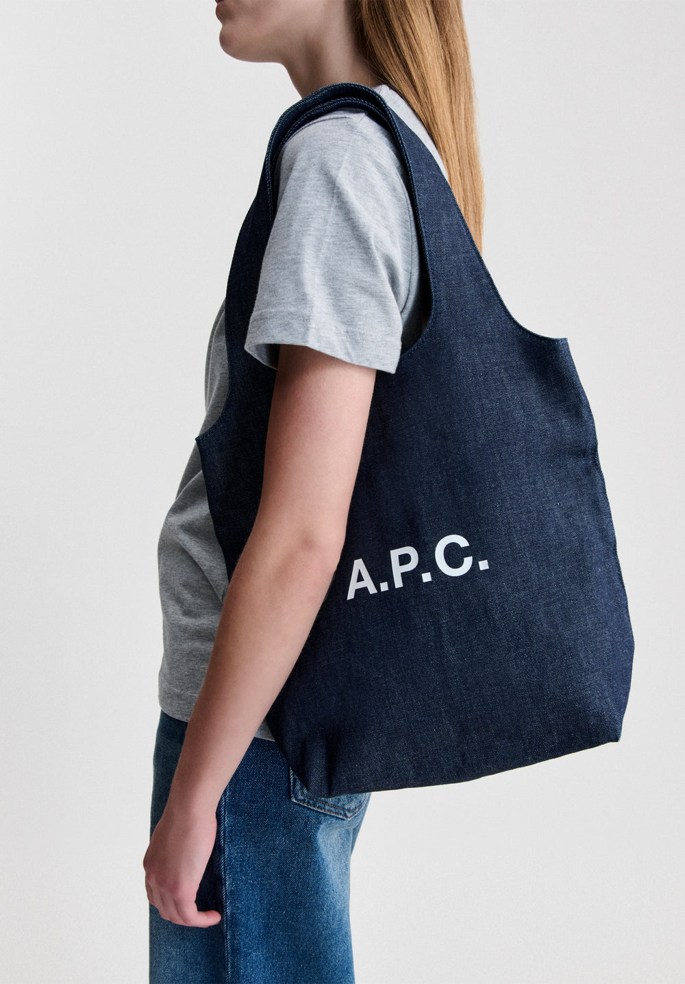 A.P.C. Ninon Small Tote Bag Indigo official model image