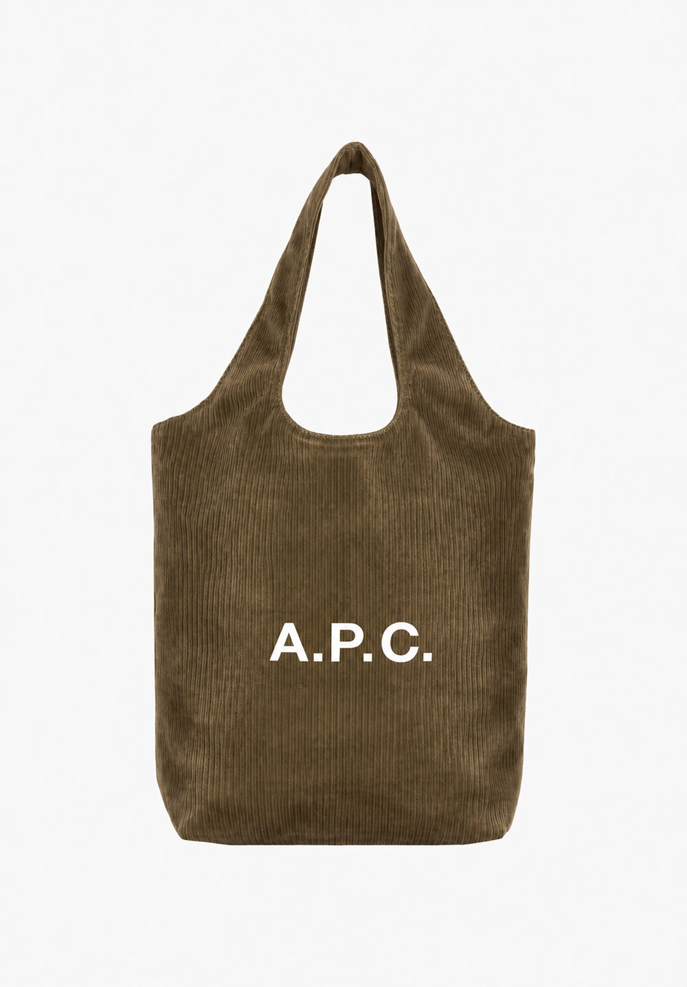 A.P.C. Ninon Tote Bag Taupe Corduroy official product image