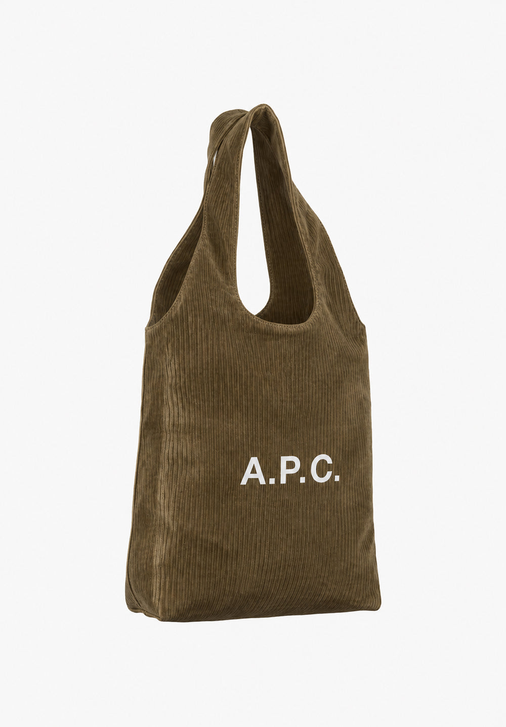 A.P.C. Ninon Tote Bag Taupe Corduroy official detail image