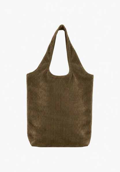 A.P.C. Ninon Tote Bag Taupe Corduroy official side image