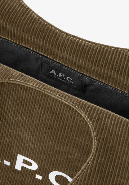 A.P.C. Ninon Tote Bag Taupe Corduroy official inside image