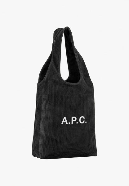 A.P.C. Ninon Tote Bag Black Corduroy official detail image