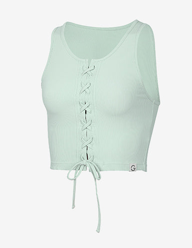 GRANDELINE - El-Flex Rib Corset Crop Sleeveless 薄荷綠 商品圖片