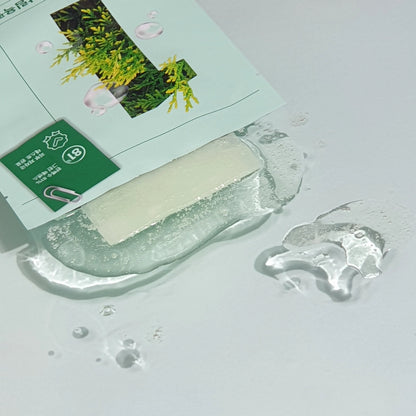 [✨ 敏感期急救常備] Numbuzin No.1 Dewy Glow Spa Sheet Mask 1號絲柏水保濕光澤面膜 27ml×4片 細節圖 2