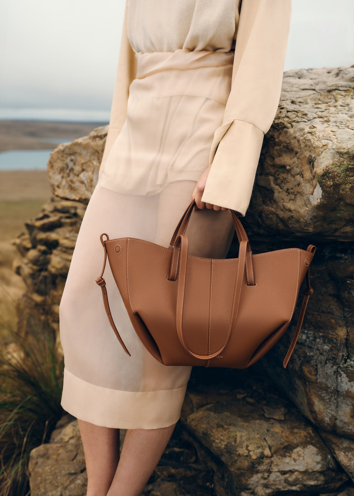 Polène Cyme Mini - Textured Camel