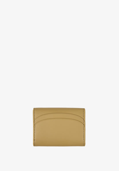 A.P.C. Geneva Leather Card Holder Dark Beige back