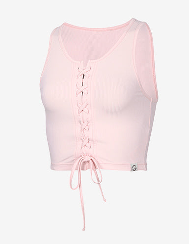 GRANDELINE - El-Flex Rib Corset Crop Sleeveless 粉紅 商品圖片