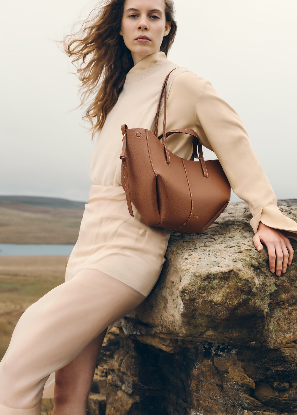 Polène Cyme Mini - Textured Camel