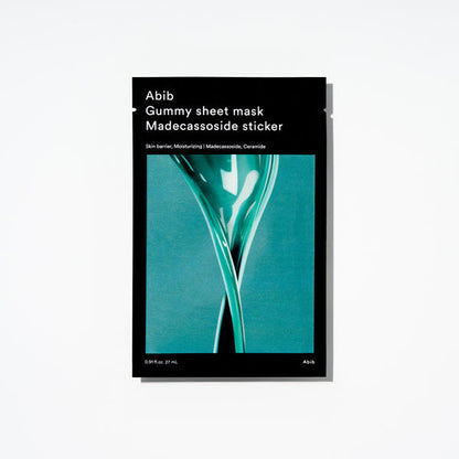 [5倍積雪草苷·臨床驗證] Abib Gummy Sheet Mask Madecassoside Sticker 香口膠積雪草修護屏障面膜 10片 韓國代購 香港