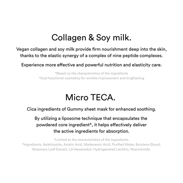 Abib Gummy Sheet Mask Collagen Milk Sticker 香口膠牛奶膠原蛋白保濕面膜 10片 細節圖 2