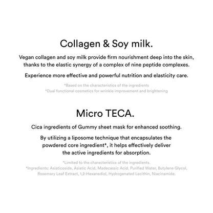 Abib Gummy Sheet Mask Collagen Milk Sticker 香口膠牛奶膠原蛋白保濕面膜 10片 細節圖 2