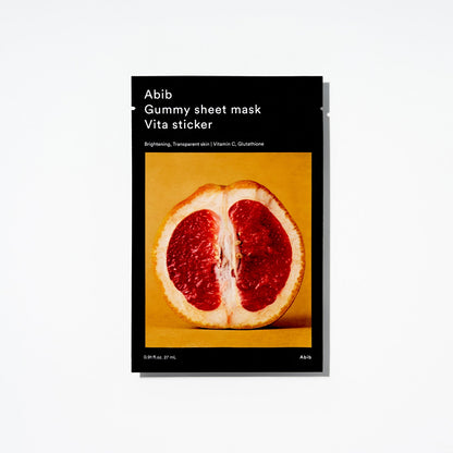 [膚色暗沉必入！] Abib Gummy Sheet Mask Vita Sticker 香口膠維他命C亮白面膜 10片 細節圖 4